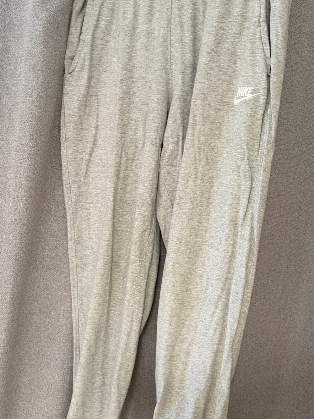 Nike Light Gray Kids' Jogger Sweatpants with White Logo